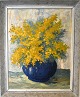 List, Franz 
(1898 - 1986) 
Denmark: Yellow 
flowers in a 
blue vase. Oil 
on masonite. 
Signed. 28 x 
...