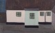 Scandinavian 
artist, oil on 
canvas.
House in 
modernist 
style.
From the 
1960s/70s.
In good ...