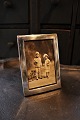 Old photo frame in silver with glass and fine old patina, stamped with silver stamp. ...