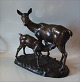 Bronze Doe By 
Lauritz Jensen 
Also made in 
porcelain by 
Dahl Jensen som 
# 1267 27 cm
The ...