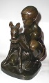 Diskometal - a 
bonzed 
invention of Ib 
Just Andersen: 
Boy with fawn 
". H: 23.5 cm 
L: 15 cm  Just 
...