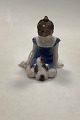Lyngby Porcelain Figurine of Girl with Dog No 97