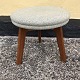 Stool in teak wood and fabric. Danish modern from the 1960s. Nice condition. Height 28 cm, ...