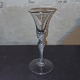 Antique glass bell-shaped bowl with air spiral in the stem. Made in the second half of the 18th ...