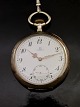 Omega silver pocket watch D. 5.1 cm. with chain, item no. 544958