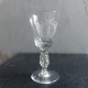 Large glass with engraved decoration. Monogram under crown. Repair. Professional repair has been ...