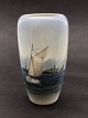 Royal Copenhagen Vase decorated with sailboats 2609/1049 1st assortment height 23.5 cm. subject ...