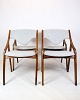 Set of 4 dining 
chairs of 
Danish design 
from around the 
1960s.
Measurements 
in cm: H:80 
W:43 ...