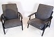 Set of two 
Danish design 
chairs from 
around the 
1960s. the 
woodwork has a 
nice patina, 
but the ...
