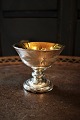 Antique, 19th century bowl on foot in poor man's silver (Mercury Glass) decorated with vine ...