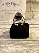 A soul silver ring with large oval onsx stones Size 62, stamp 925 s.
