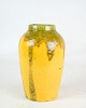 Ceramic vase with yellow and greenish glaze from around the 1960s.H:16 Dia:7