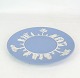 Wedgwood ceramic plate jasperware cream color in the motif and the background color is light ...