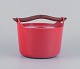Timo Sarpaneva 
for Rosenlew, 
Finland. Cast 
iron pot in red 
enamel with 
wooden handle.
From the ...