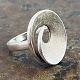 Sculptural ring of sterling silver. 22 mm.Ommer dimensions 18 Mmsilver stamp 925 JAR