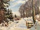 Harald Pryn, Winter landscape, oil painting on canvas, needs light surface cleaning. Dimensions ...