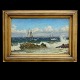 Christian Blache, 1838-1920, oil on canvas, maritime motivSignedVisible size: 34x56cm. With ...