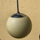 Older glass lamp, kitchen lamp on a metal rod. Diameter approx. 20cm, height with metal rod ...