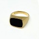 Ring of 14k gold. Front with a heliotrope. Ring size 60. Measure of the front: 1,4 cm x 1,7 ...