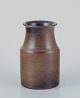 Ingrid and Erich Triller, Sweden.Unique ceramic vase decorated with green-brown toned ...