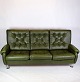 3-Pers. Sofa - Dark Green Leather - Chrome Legs - 1970
Great condition
