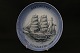 Ship plate Bing & Grøndal, No. 11, from 1987. The plate is painted with the Bark ship, with the ...