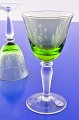 Nordlys 
vinservise fra 
Lyngby 
glasværk, 
slebet glas.  
Nordlys 
hvidvinsglas 
med grøn kumme, 
...