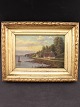 Older oil painting landscape in a nice frame 39 x 30 cm. 19.c. subject no. 550058