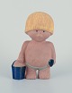 Lisa Larson for Gustavsberg. Stoneware figurine from "Children of the World" series.Boy with a ...