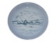 Mini Bing & Grondahl Greenland plate / glass tray, Inuit in kayak in front of ...