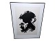 Bjorn Wiinblad silhouet print of a woman.The frame measures 70.5 by 54.5 cm.Excellent ...