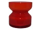 Most likely Swedish art glass, small red vase.From around 1970.Height 8.0 cm., diameter ...