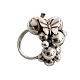 Georg Jensen; A Moonlight Grapes ring in sterling silver with butterfly. Ring size 54.Stamped ...