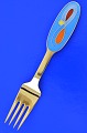 A. Michelsen 
Christmas 
cutlery,  
gilded sterling 
silver with 
enamel motif. 
Christmas fork 
1992 ...