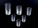 Baccarat, France. A set of six "Nancy" assorted drink glasses in clear crystal ...