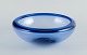 Holmegaard, Denmark. "Provence" bowl in blue art glass.1970s.In perfect ...