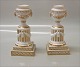 Royal 
Copenhagen 
12365 Pair of 
candlestics 
16.5 cm 
decorated with 
gold in the 
Flora Danica 
Style ...