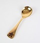 Georg Jensen annual spoon from year 1984 with the motif Crow's foot in gilded sterling ...