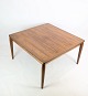 Square coffee table of Danish design made in rosewood from around the 1960s.H:47 W:85 D:85