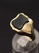 14 carat gold ring size 65 with onyx subject no. 551941