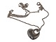 Georg Jensen sterling silver, Heart pendant and necklace.This was produced after ...