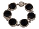 N.E. From sterling silver, bracelet with black onyx from around 1950.Hallmarked "NE FROM ...