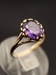 9 carat gold ring size 54 with amethyst 1.1 x 0.9 cm. subject no. 552510