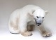 Bing & Grondahl. Porcelain figure. Sitting polar bear. Model 1857. Length 36 cm. (1 quality)