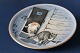 Beautiful little Christmas plate with motif of Santa and cat. A classic Christmas motif that ...