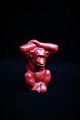 Svend Lindhart ceramic monkey with oxblood glaze. H: 11cm.