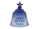 Bing & 
Grondahl, small 
Christmas Bell 
with 1908 
Christmas plate 
decoration.
Decoration 
number ...