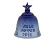 Bing & 
Grondahl, small 
Christmas Bell 
with 1911 
Christmas plate 
decoration.
Decoration 
number ...
