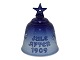 Bing & Grondahl, small Christmas Bell with 1909 Christmas plate decoration.Decoration number ...