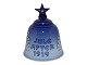 Bing & Grondahl, small Christmas Bell with 1919 Christmas plate decoration.Decoration number ...